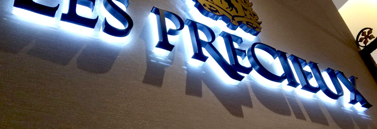 Backlit boxup signage with acrylic backing les Prec City Advertising